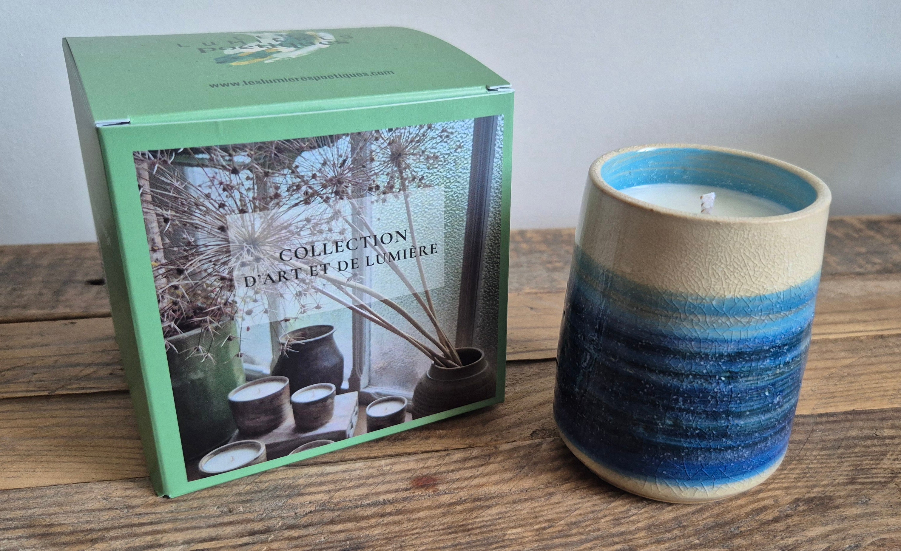 Bleu de Mer - Collection Les Maritimes (céramique artisanale & cire végétale)