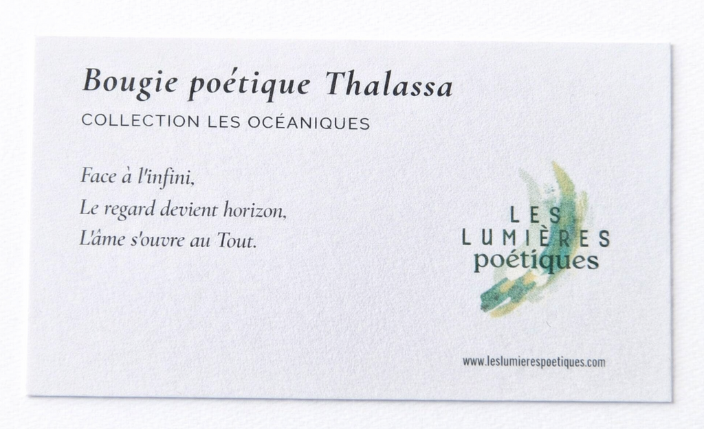 Bougie artisanale Thalassa – Collection Les Océaniques (céramique & cire végétale)