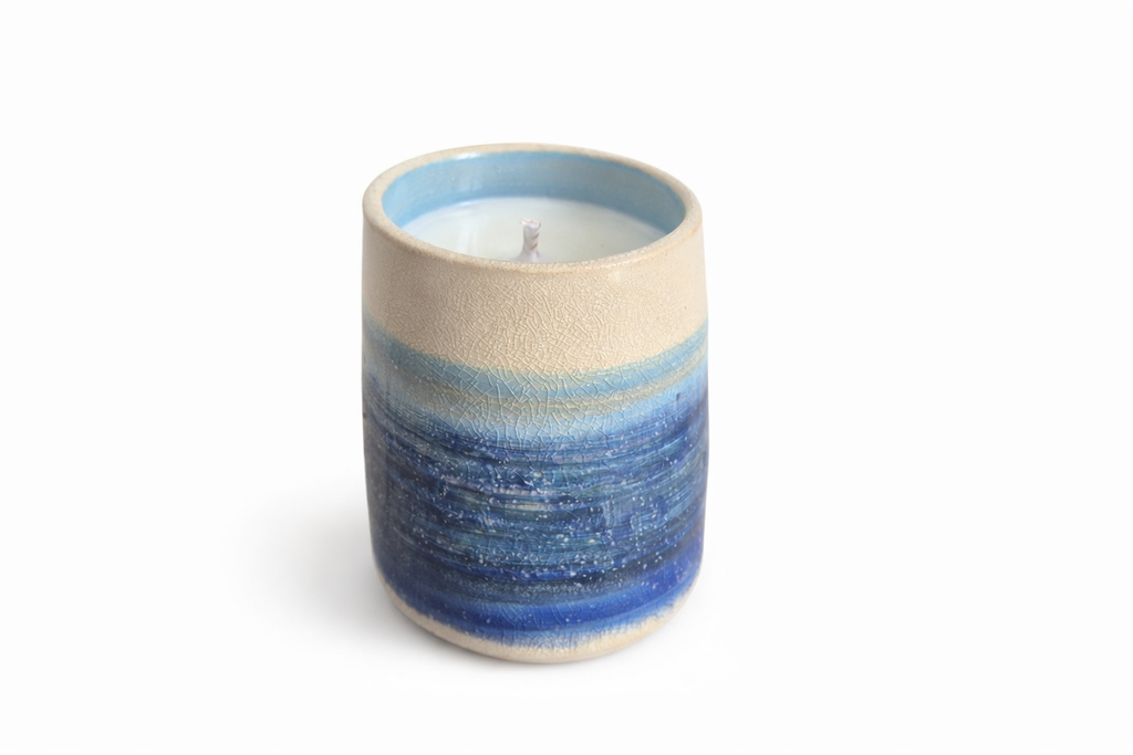 Bleu de Mer - Collection Les Maritimes (céramique artisanale & cire végétale)