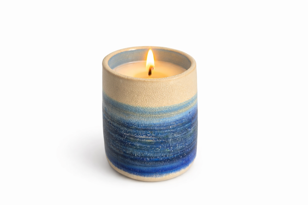 Bleu de Mer - Collection Les Maritimes (céramique artisanale & cire végétale)