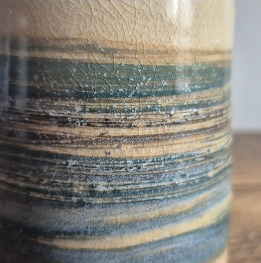 Bougie Sillon d'écume - Collection Les Maritimes (Céramique artisanale & cire végétale)